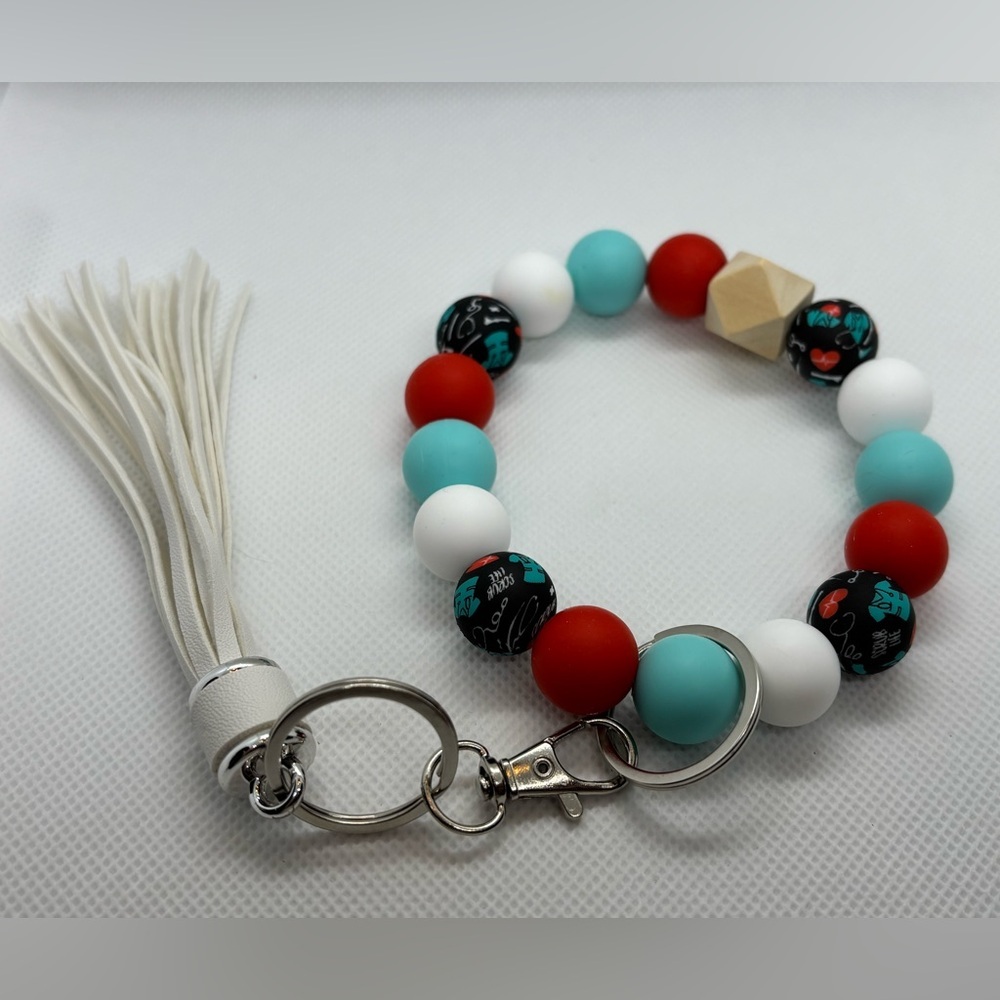 Handmade Bracelet Keychain with Tassel
Great gift and stocking stuffer!